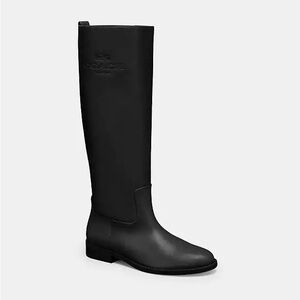 Coach Women's Marlin Black Knee-High Boots Extended Calf